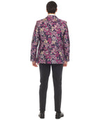 Men's Drake Purple Peak Lapel Tuxedo 1 Button 2 Vent Slim Fit Blazer