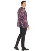 Men's Drake Purple Peak Lapel Tuxedo 1 Button 2 Vent Slim Fit Blazer