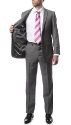 Premium FNL22R Mens 2 Button Regular Fit Grey Suit