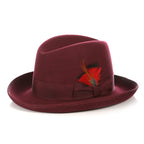 Premium Burgundy Godfather Hat - FHYINC best men's suits, tuxedos, formal men's wear wholesale