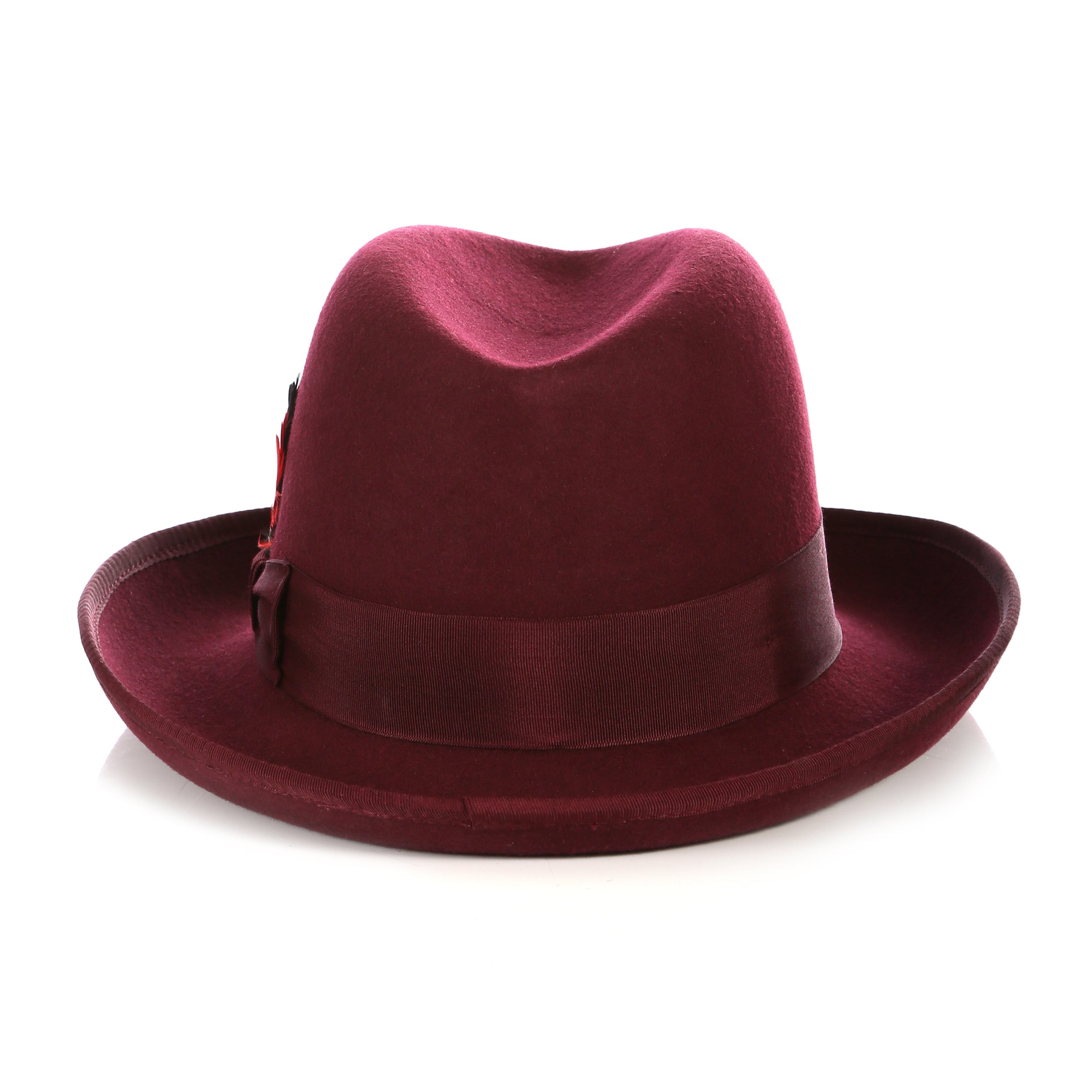 Premium Burgundy Godfather Hat - FHYINC best men's suits, tuxedos, formal men's wear wholesale