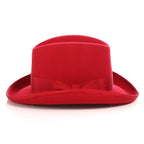 Ferrecci Red Wool Felt Godfather Fedora Hat