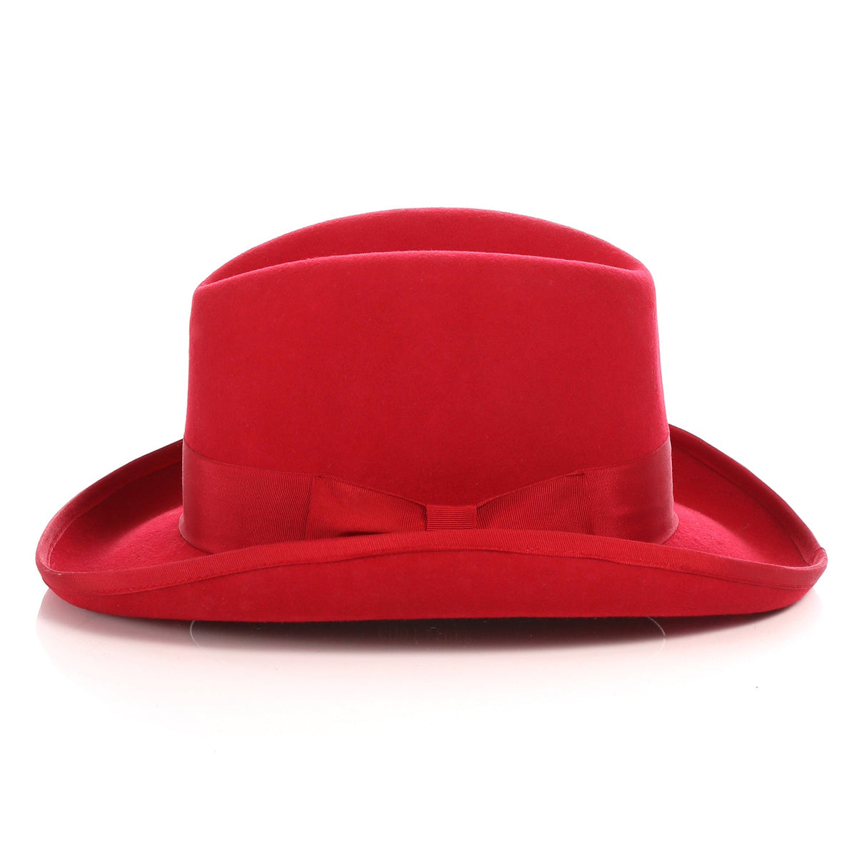 Ferrecci Red Wool Felt Godfather Fedora Hat