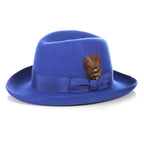 Premium Royal Blue Godfather Hat - FHYINC best men's suits, tuxedos, formal men's wear wholesale