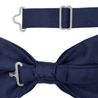 Gia Navy Blue Satine Adjustable Bowtie