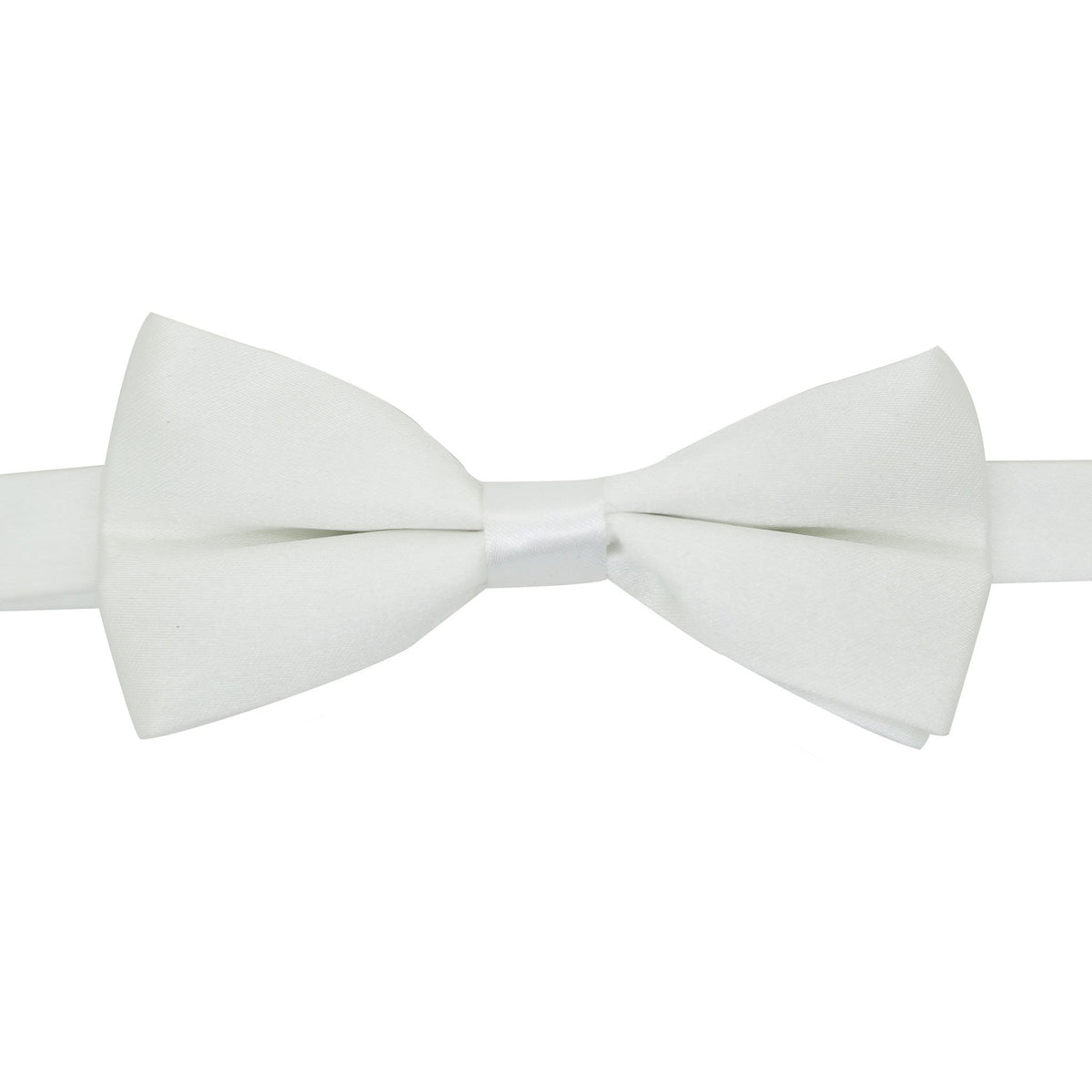 Gia White Satine Adjustable Bowtie