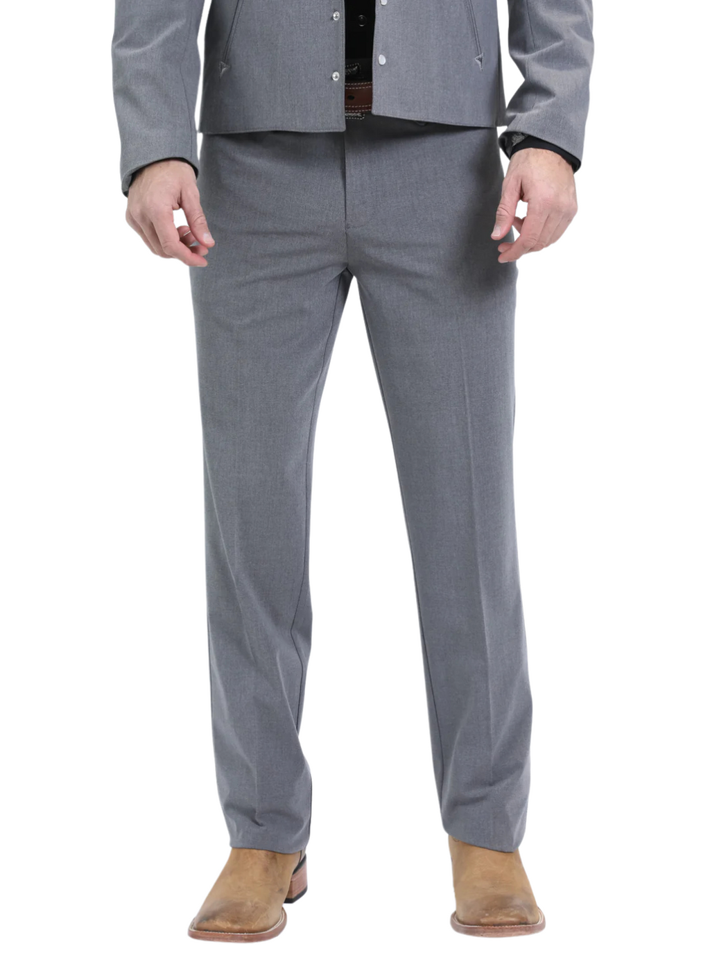 Men's Western Suit 2-Piece Set – Grey | Western Yoke | Ferrecci