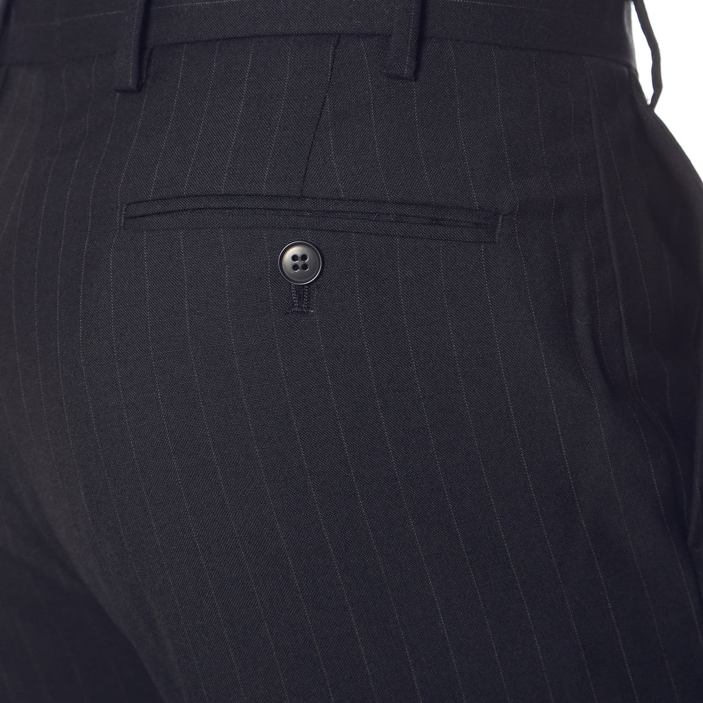 Navy Pinstripe Mens Regular Fit Uniform Dress Pants