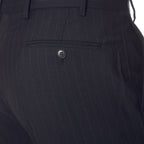 Navy Pinstripe Mens Regular Fit Uniform Dress Pants