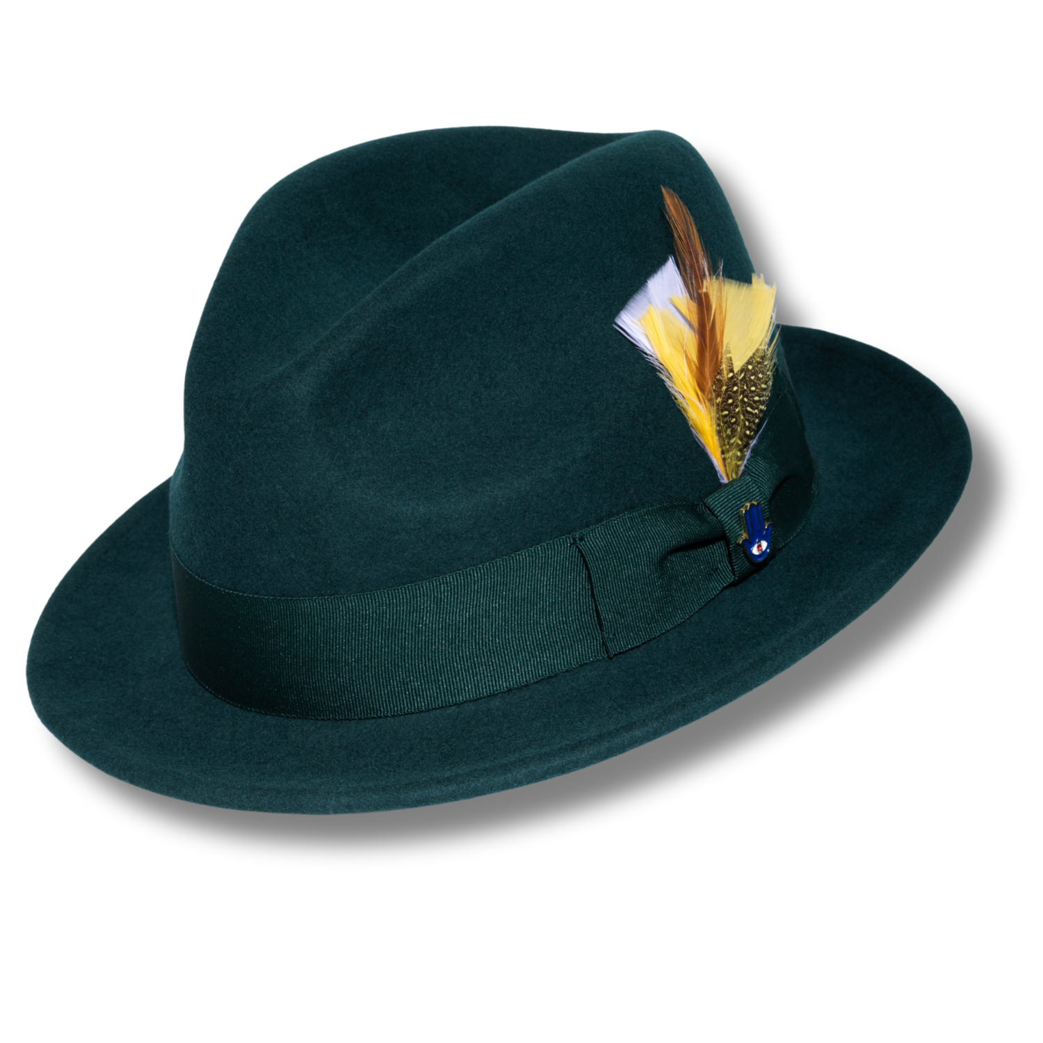Ferrecci Brooks Soft 100% Australian Wool Felt Body With Removable Feather Hunter Green