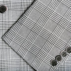 Conrad Skinny Slim Fit Grey 2pc Glen Plaid Peak Lapel Suit