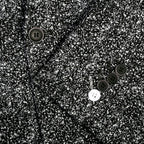 Chicago Slim Fit Black & White Spotted Notch Lapel Suit