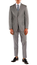 Light Grey Slim Fit Suit - 3PC - JAX
