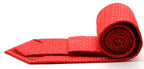Mens Dads Classic Red Geometric Pattern Business Casual Necktie & Hanky Set K-8