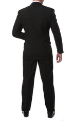 MM101 Men's Black Regular Fit 2 Piece Suit Set