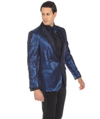 Men's Mojito Blue Shawl Collar Tuxedo 1 Button 2 Vent Slim Fit