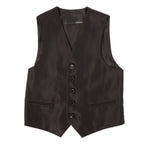 Ferrecci Boys Black Sharkskin 3-Piece Vested Suit – Formal Kids Suit