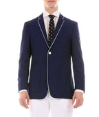 Mens Porter Navy Slim Fit Blazer