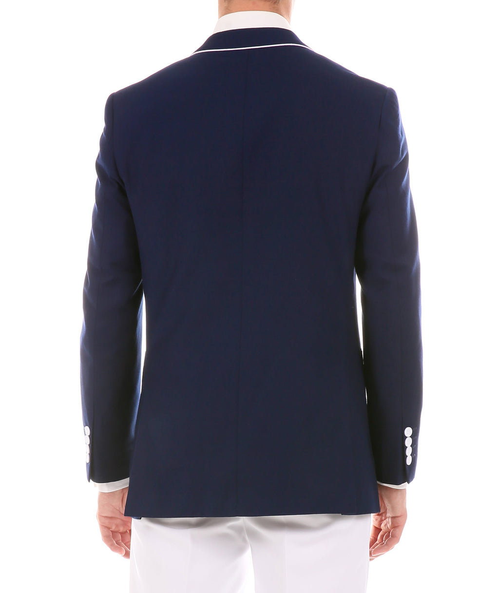 Mens Porter Navy Slim Fit Blazer