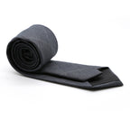 Slim Grey Plaid Neckties & Handkerchief