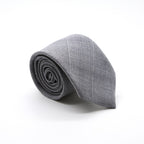 Slim Light Grey & Lavender Plaid Neckties & Handkerchief