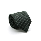 Ferrecci Mens Grey Geometric Necktie with Handkerchief Set