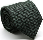 Mens Dads Classic Grey Geometric Pattern Business Casual Necktie & Hanky Set R-9