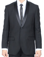 Premium 2pc Shawl Collar Black Slim Fit Tuxedo