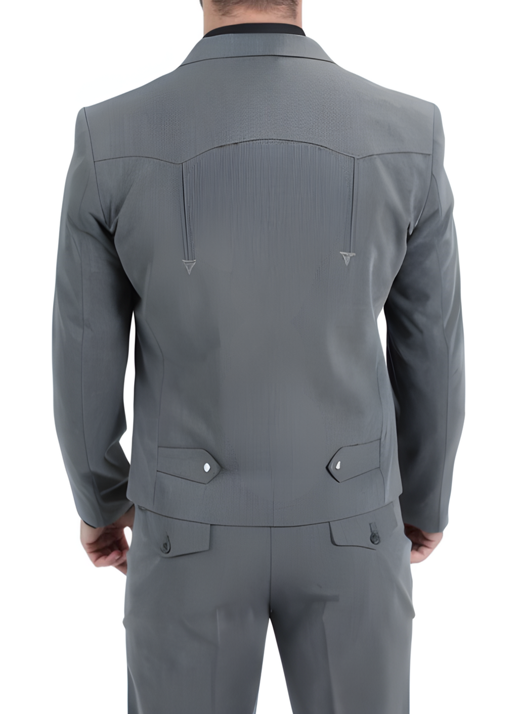 Men's Western Suit 2-Piece Set – Charcoal | Western Yoke | Ferrecci