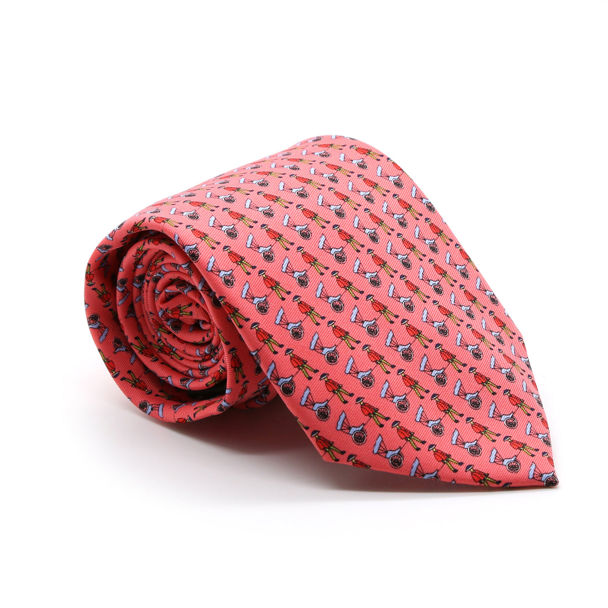Carriage Driver Pink Necktie with Handkerchief Set