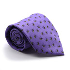 Mosquito Purple Necktie with Handkerchief Set