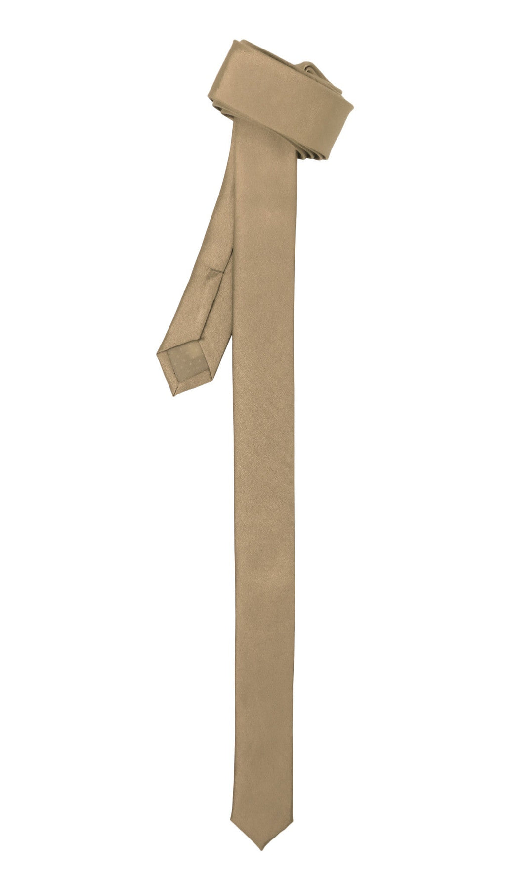 Super Skinny Champagne Shiny Slim Tie