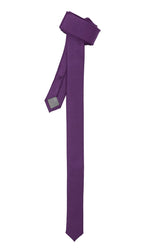 Super Skinny Purple Shiny Slim Tie
