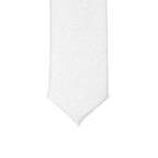Super Skinny White Shiny Slim Tie