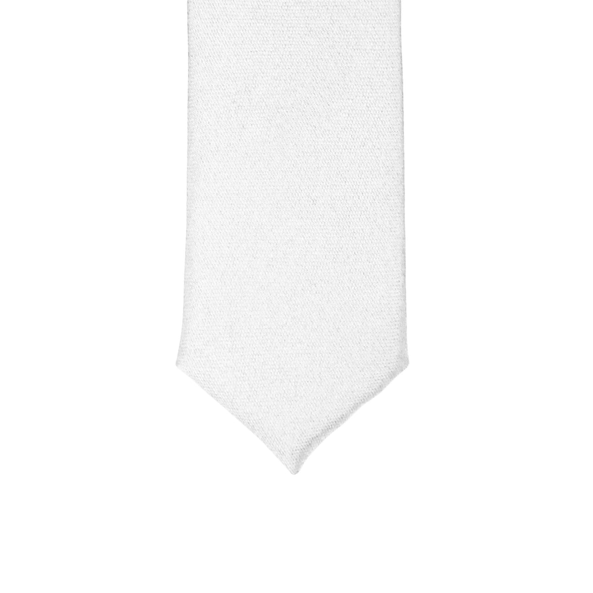 Super Skinny White Shiny Slim Tie