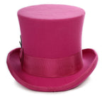 Premium Fuchsia Wool Top Hat - FHYINC best men's suits, tuxedos, formal men's wear wholesale
