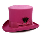 Premium Fuchsia Wool Top Hat