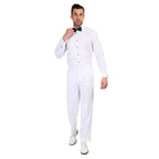 Premium Regular Fit White Tuxedo Dress Pants