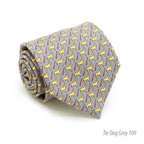 Dog Grey Necktie with Handkerchief Set