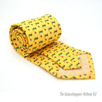 Grasshopper Yellow Necktie with Handkerchief Set