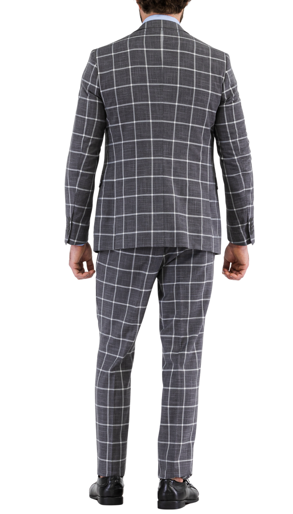 Harvy Grey Mens 2 Button Slim Notch Lapel Suit
