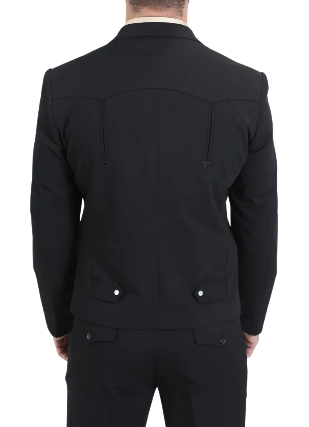 Men's Western Suit 2-Piece Set – Black | Western Yoke | Ferrecci