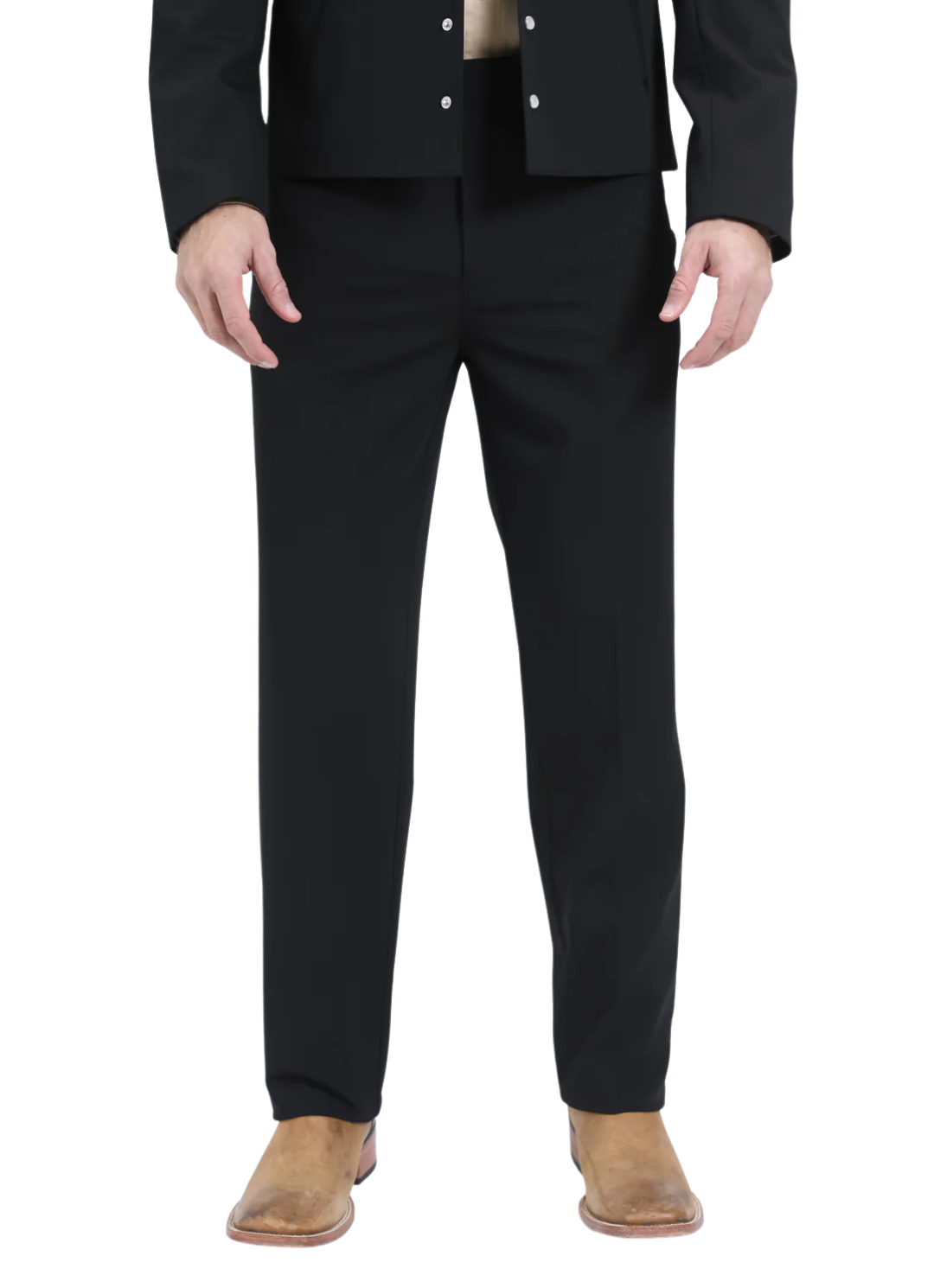 Men's Western Suit 2-Piece Set – Black | Western Yoke | Ferrecci