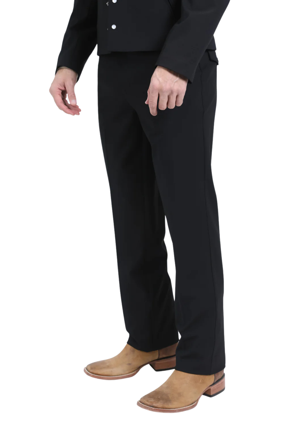 Men's Western Suit 2-Piece Set – Black | Western Yoke | Ferrecci