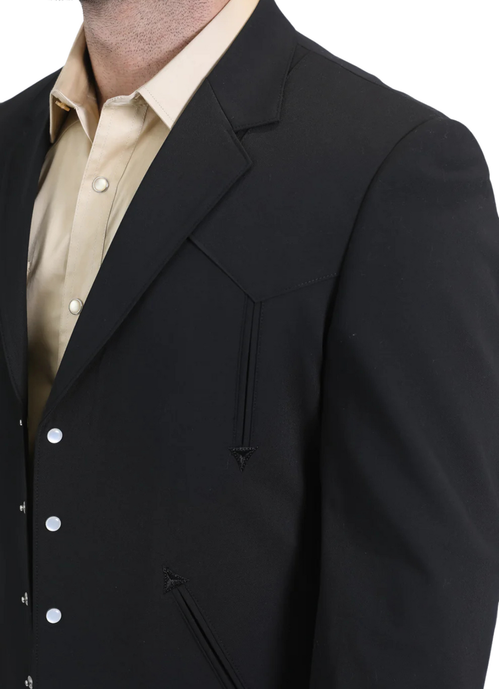 Men's Western Suit 2-Piece Set – Black | Western Yoke | Ferrecci
