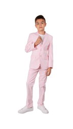 Ferrecci Boys Pink Seersucker 2-Piece Suit Set – Summer Kids Suit