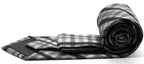 Mens Dads Classic Black Striped Pattern Business Casual Necktie & Hanky Set VO-1