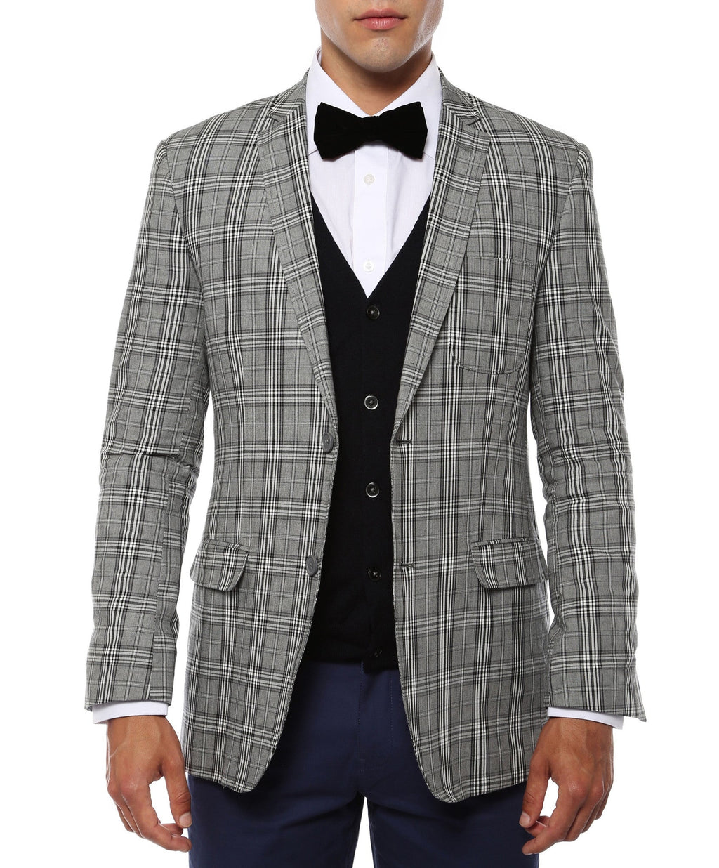 The Zeus Plaid Slim Fit Mens Blazer