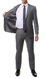 ZNL101 Light Grey Slim Fit Modern Men's 2 pc Suit
