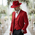 Crushable Red 100% Australian Wool Fedora Hat